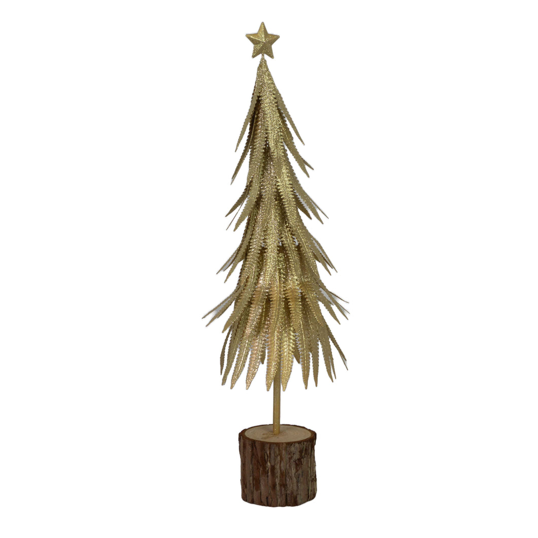 Árvore Decorativa Dourada em Metal