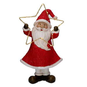 Pai Natal c/Estrela LED 28cm