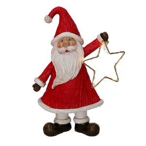 Pai Natal c/Estrela LED 20cm