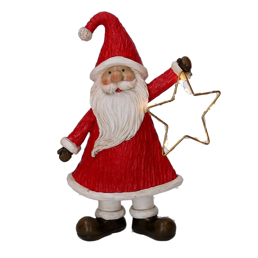 Pai Natal c/Estrela LED 20cm