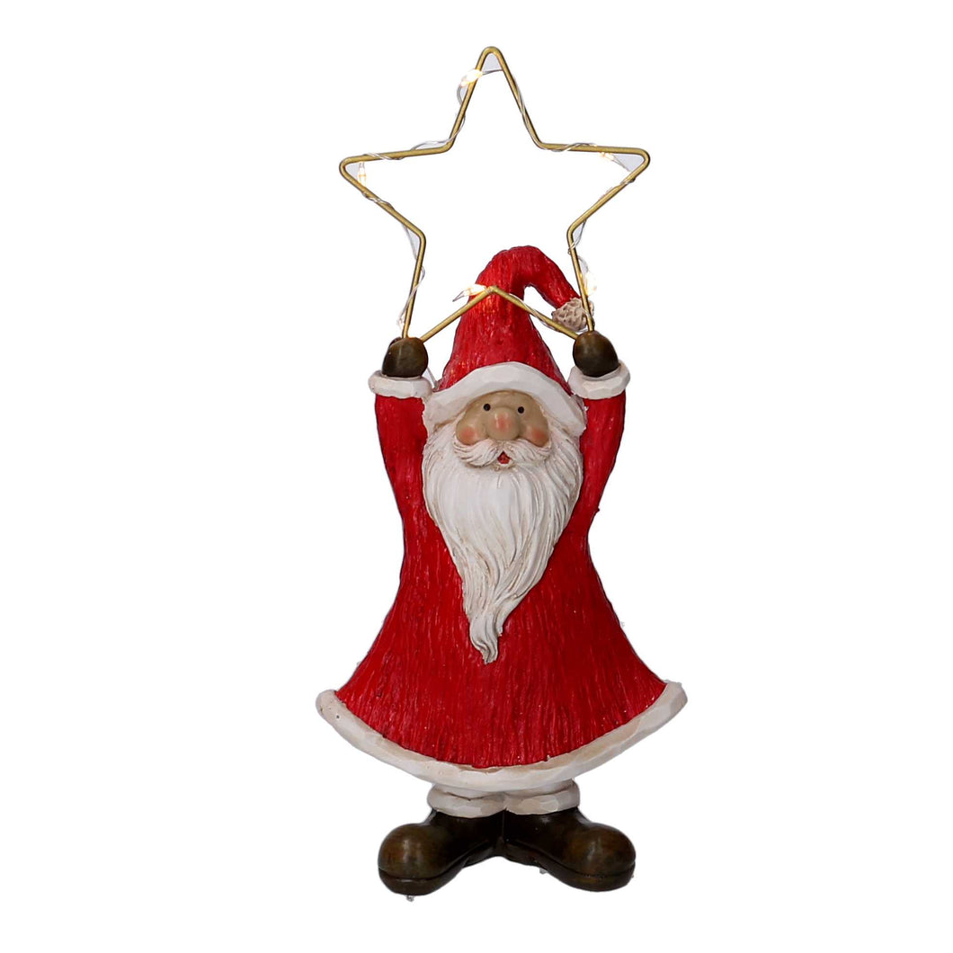 Pai Natal c/Estrela LED 21cm