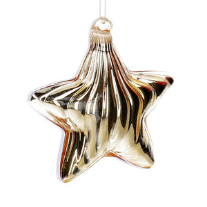 Estrela Dourada em Vidro