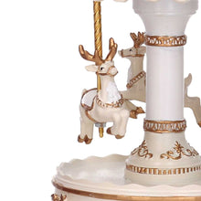 Carregar imagem no visualizador da galeria, Carrossel de Corda Branco e Dourado em Resina
