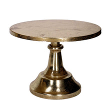 Carregar imagem no visualizador da galeria, Prato c/Pé Dourado em Metal 25cm
