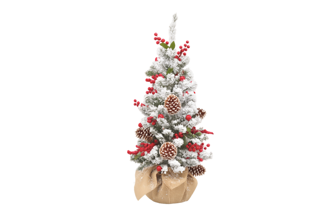 Mini Pinheiro Nevado c/Pinhas 90cm