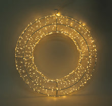 Carregar imagem no visualizador da galeria, Coroa Metálica com 240 LED Amarelos 38cm
