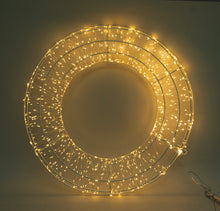 Carregar imagem no visualizador da galeria, Coroa Metálica com 480 LED Amarelos 58cm
