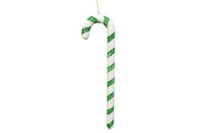 Bengala de Natal Verde e Branca