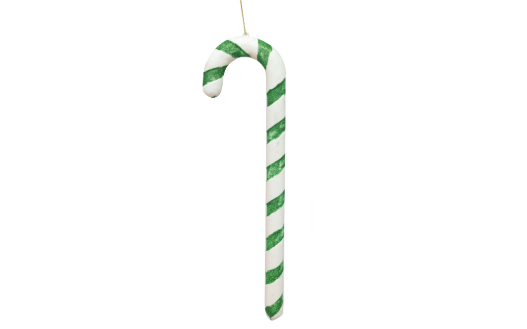 Bengala de Natal Verde e Branca
