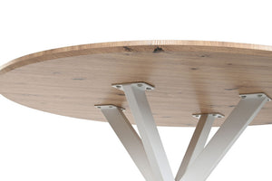 Mesa de Jantar Redonda em MDF e Ferro