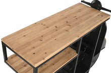 Carregar imagem no visualizador da galeria, Mota Preta e Dourada Garrafeira em Metal e Madeira
