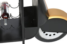 Carregar imagem no visualizador da galeria, Mota Preta e Dourada Garrafeira em Metal e Madeira
