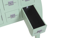 Carregar imagem no visualizador da galeria, Consola de Estilo Oriental em Verde Menta com Gavetas e Portas
