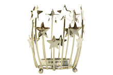 Carregar imagem no visualizador da galeria, Porta Velas Estrelas Douradas em Metal

