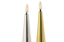 Carregar imagem no visualizador da galeria, Vela LED em PVC Prateado e Dourado 28cm
