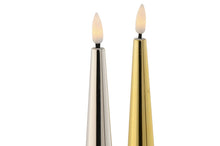 Carregar imagem no visualizador da galeria, Vela LED em PVC Prateado e Dourado 38cm
