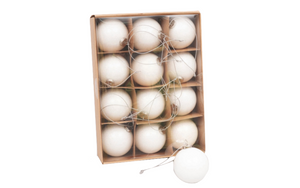 Caixa de 12 Bolas 5cm Brancas