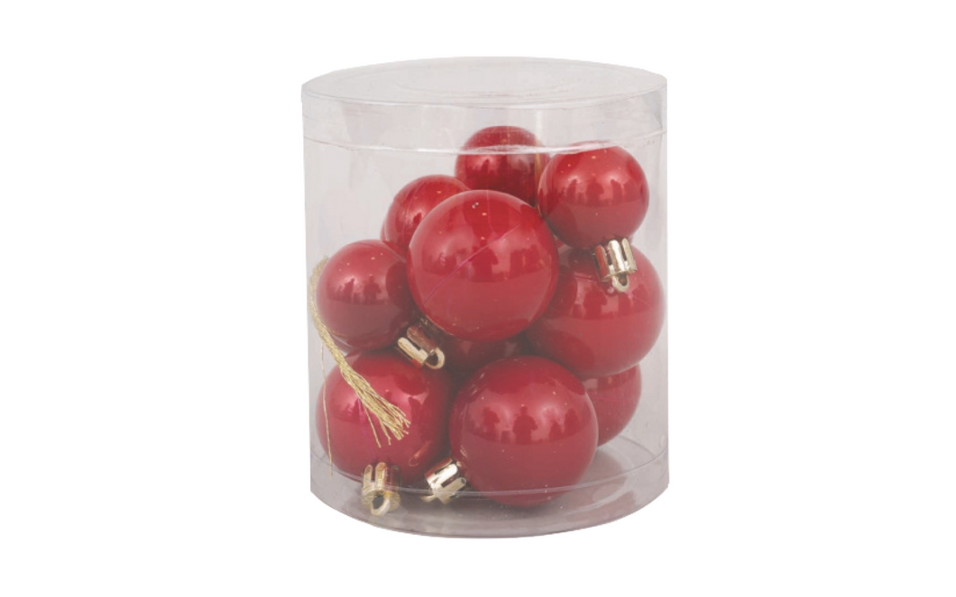 Conjunto de 15 Bolas Vermelhas