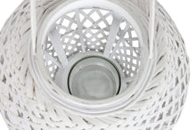 Carregar imagem no visualizador da galeria, Porta Velas Branco em Bambu 60cm
