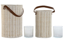 Carregar imagem no visualizador da galeria, Porta Velas em Rattan e Vidro
