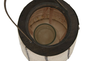 Porta Velas em Rafia e Bambu 81cm