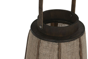 Porta Velas em Rafia e Bambu 73cm