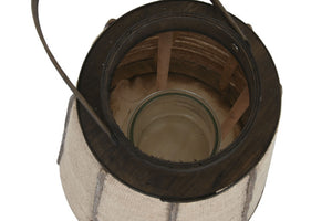 Porta Velas em Rafia e Bambu 73cm