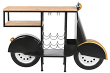 Carregar imagem no visualizador da galeria, Mota Preta e Dourada Garrafeira em Metal e Madeira
