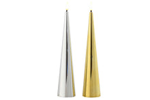 Carregar imagem no visualizador da galeria, Vela LED em PVC Prateado e Dourado 28cm
