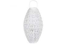 Carregar imagem no visualizador da galeria, Porta Velas Branco em Bambu 75cm
