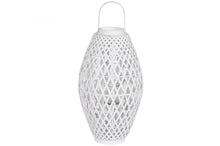 Carregar imagem no visualizador da galeria, Porta Velas Branco em Bambu 60cm
