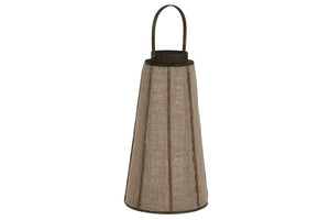 Porta Velas em Rafia e Bambu 73cm
