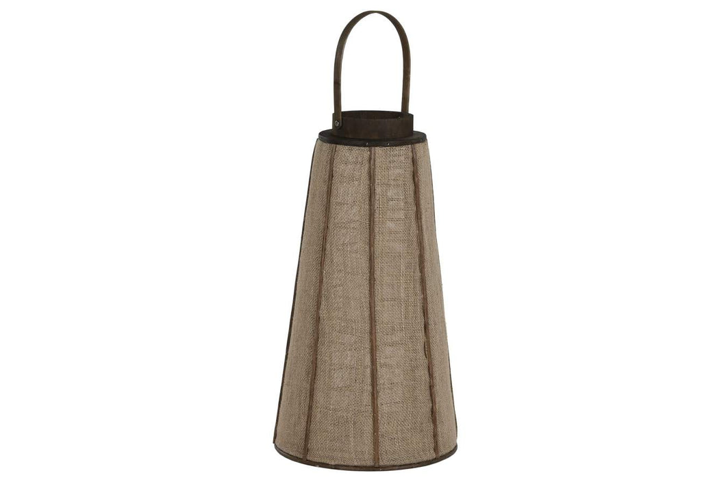 Porta Velas em Rafia e Bambu 73cm
