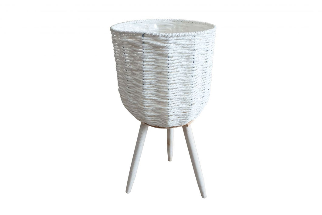 Vaso Tripé em Rattan