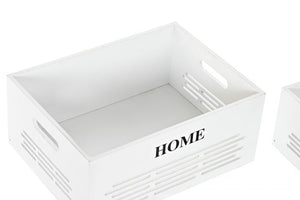 Conjunto de Cestos "Home Laundry" em Madeira