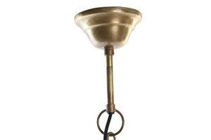 Candeeiro de Teto em Metal e Madeira