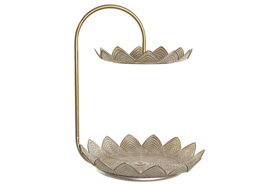 Centro de Mesa Dourado em Metal